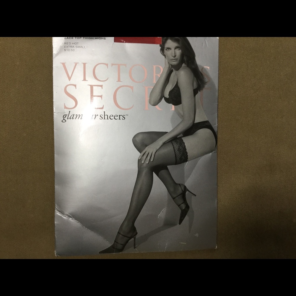 VS Red Thigh High Stockings